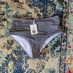 Cupshe high-waist ruched bikini bottoms